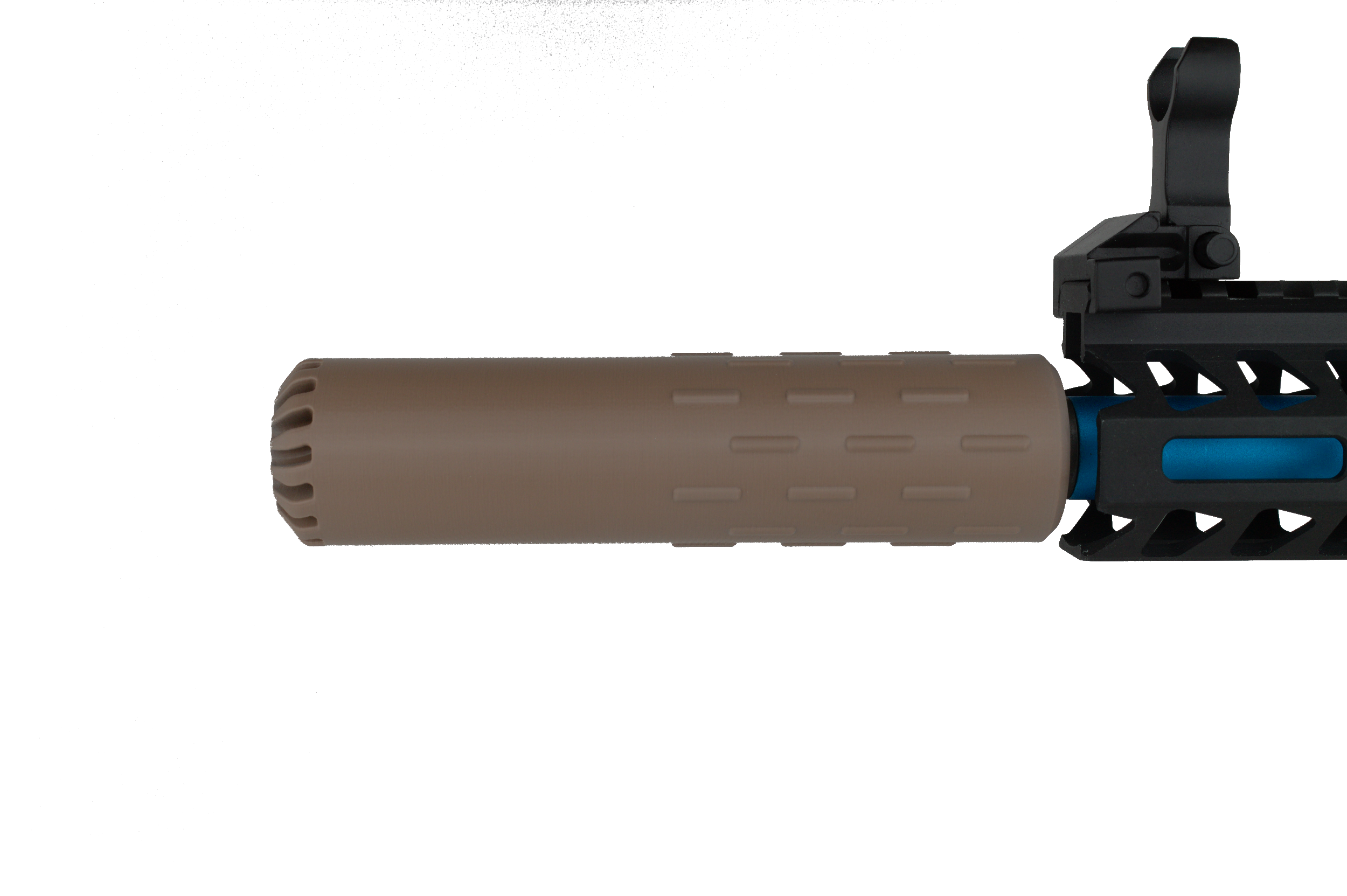 MJM-12 Vortex Airsoft Mock Suppressor 14mm CCW FDE (Flat Dark Earth)