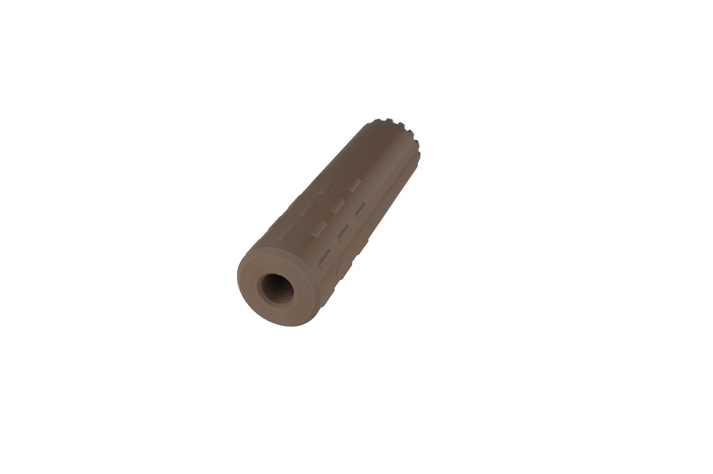 MJM-12 Vortex (Slim fit 30mm OD) Airsoft Mock Suppressor 14mm CCW FDE (Flat Dark Earth)
