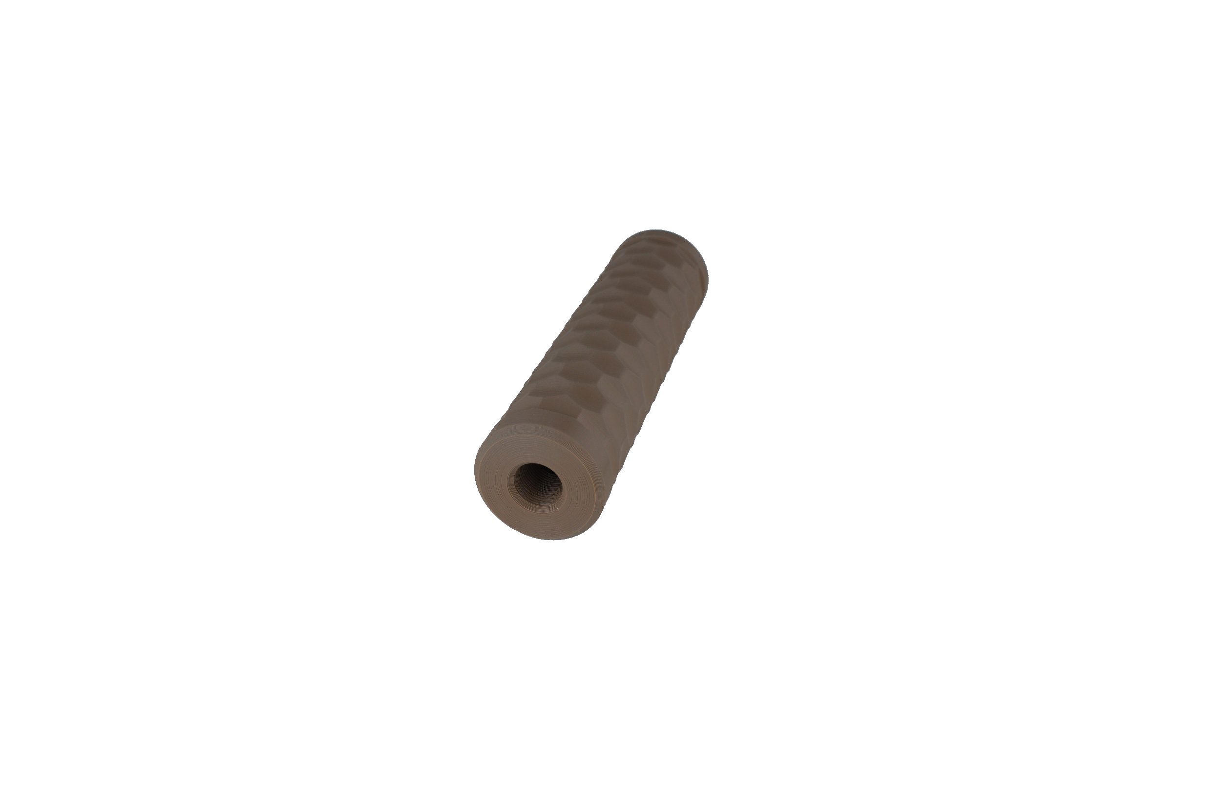 MJM-3 Hexagon Airsoft Mock Suppressor 14mm CCW FDE (Flat Dark Earth)