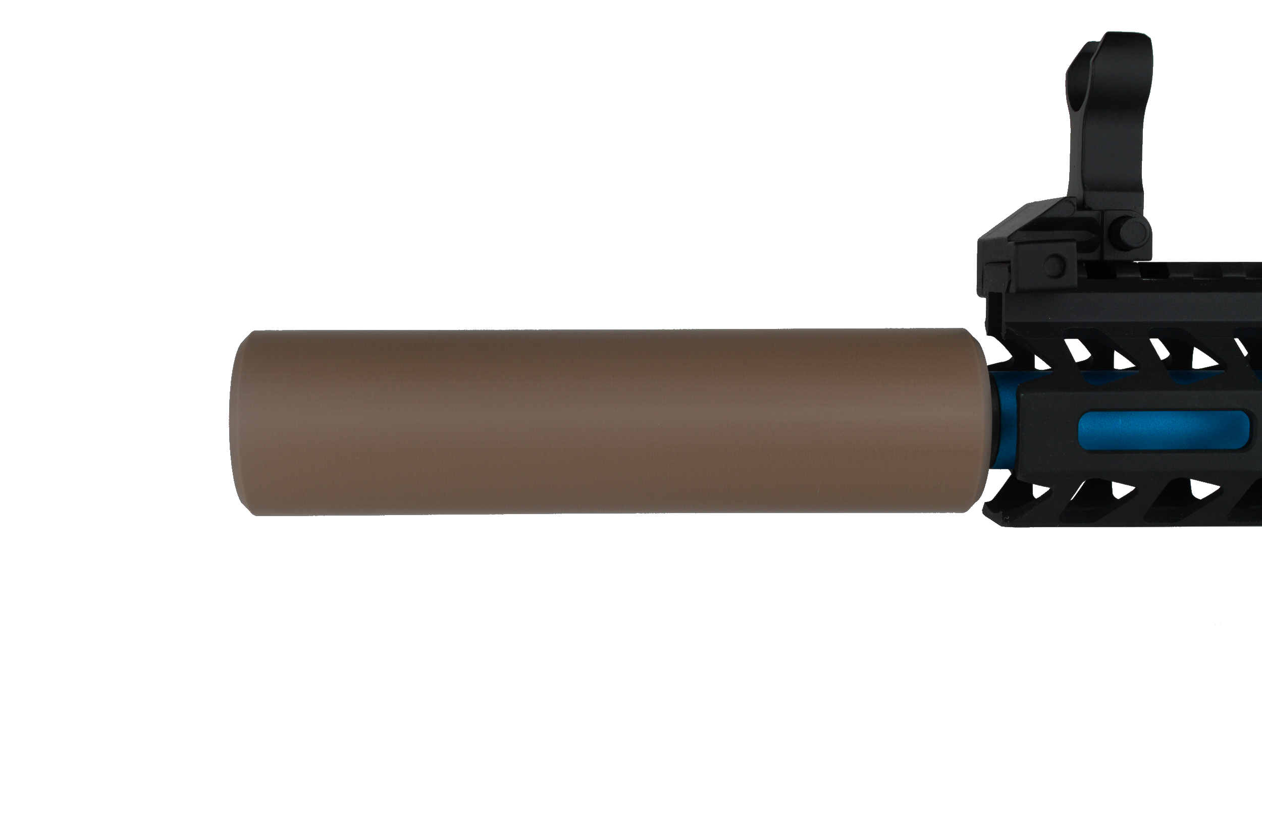 MJM-6 Classic Airsoft Mock Suppressor 14mm CCW FDE (Flat Dark Earth)