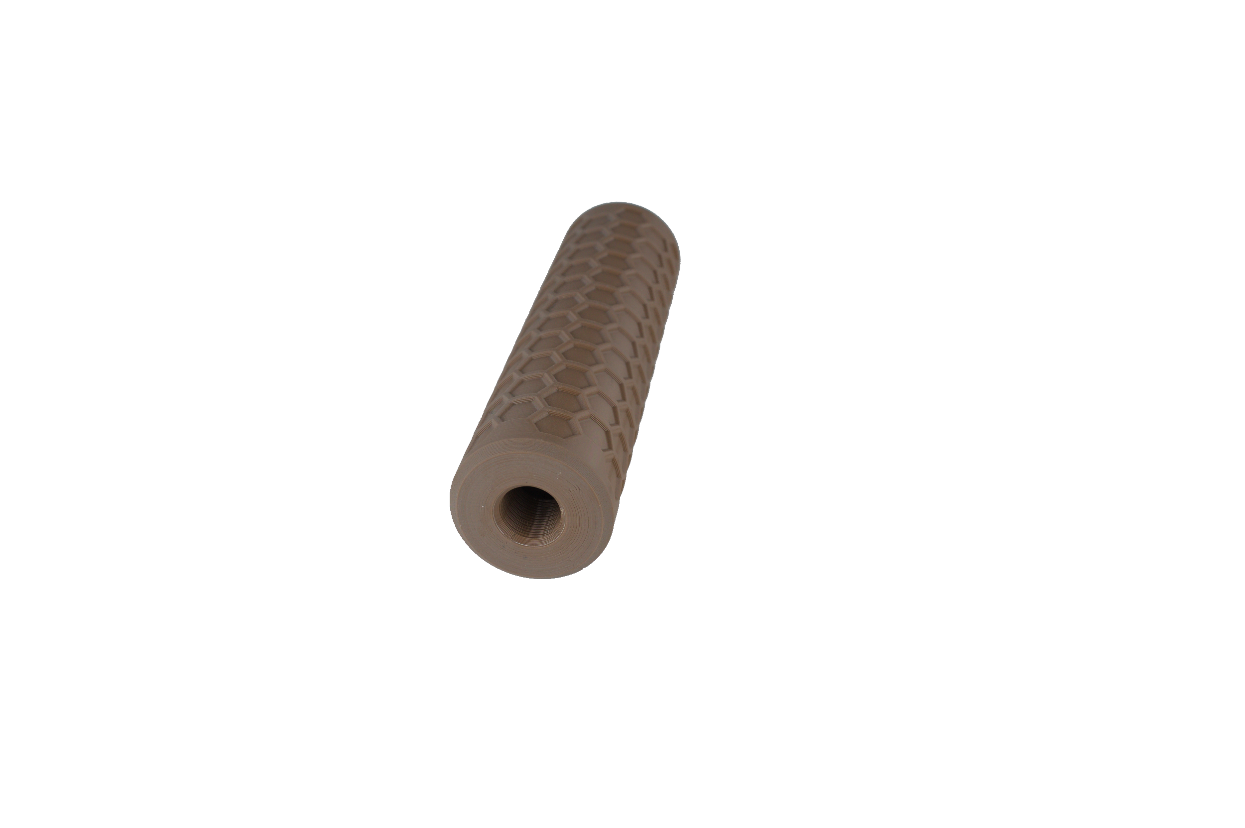 MJM-9 Honeycomb Airsoft Mock Suppressor 14mm CCW FDE (Flat Dark Earth)